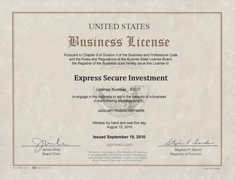 certificate